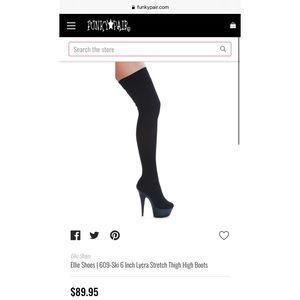 Ellie | 609-Ski 6” Lycra Stretch Thigh High Boots